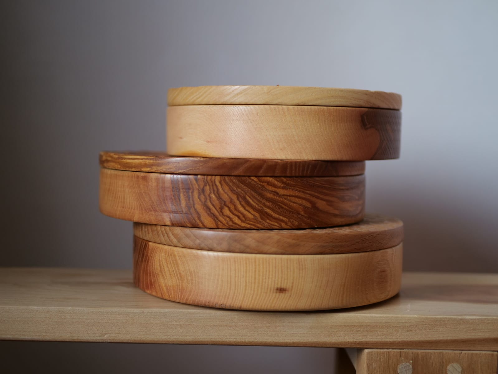 Boîtes alimentaires en frêne-olivier